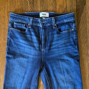 PAIGE Women's Dark Blue Ankle Jeans